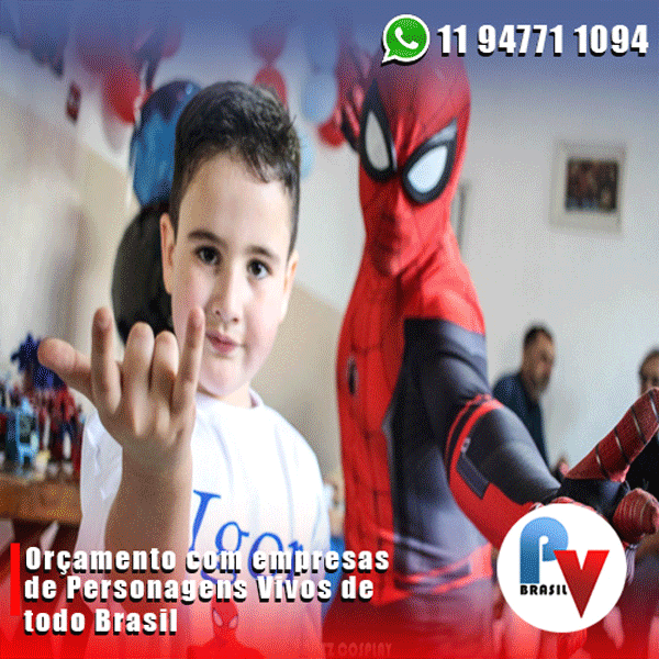 Os melhores personagens vivos para a sua festa Os melhores personagens vivos