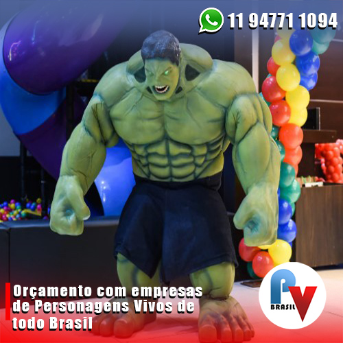 Hulk Personagem Vivo para Festas