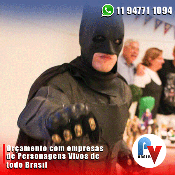 Os melhores personagens vivos para a sua festa Os melhores personagens vivos
