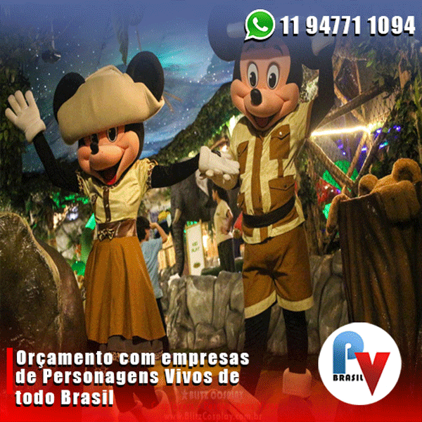 Os melhores personagens vivos para a sua festa Os melhores personagens vivos