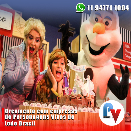 Personagens Vivos da Anna, Elsa e Olaf Personagens Vivos da Anna, Elsa e Olaf