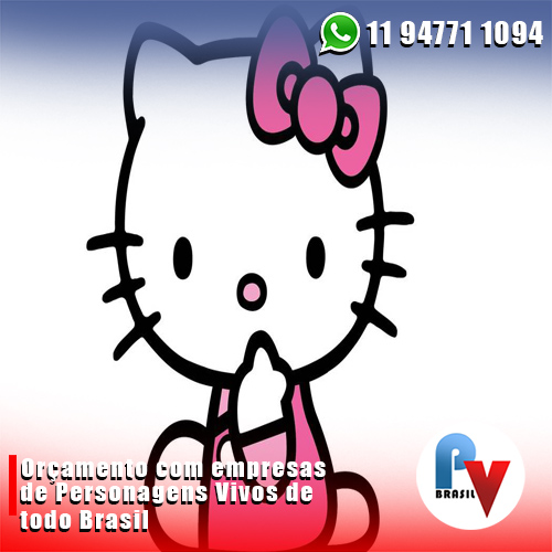 Personagem Vivo da Hello Kitty - Contratar Personagens Vivos