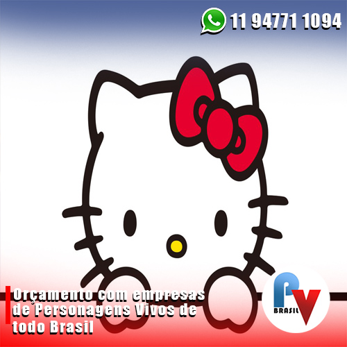 Personagem Vivo da Hello Kitty - Contratar Personagens Vivos