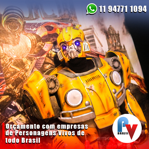 Personagem Vivo do Bumblebee Personagem Vivo do Bumblebee