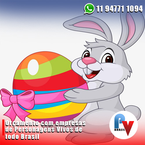 Personagem Vivo do Coelhinho da Páscoa Personagem Vivo do Coelhinho da Páscoa