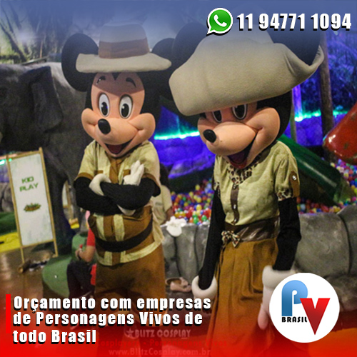 Personagens Vivos do Mickey e Minnie Safari