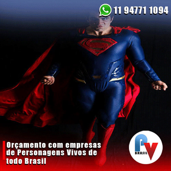Os melhores personagens vivos para a sua festa Os melhores personagens vivos